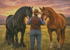(image for) Sunset Between Friends 2 (Large) - Cross Stitch Chart @