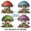 (image for) Toadstool Fairy Houses Bundle - Cross Stitch Chart @