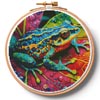 (image for) Tropical Frog Hoop (Large) - Cross Stitch Chart @