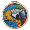 Tropical Macaw 2 Hoop - Cross Stitch Chart @ (image for) Tropical Macaw 2 Hoop - Cross Stitch Chart @