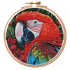 Tropical Macaw Hoop - Cross Stitch Chart @ (image for) Tropical Macaw Hoop - Cross Stitch Chart @