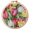 Tulip Bunch Hoop - Cross Stitch Chart @ (image for) Tulip Bunch Hoop - Cross Stitch Chart @