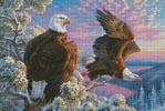 (image for) Winter Eagles (Large) - Cross Stitch Chart