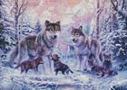 (image for) Winter Wolf Family (Large) - Cross Stitch Chart