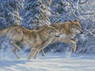 Wolves Dashing through the Snow (Large) - Cross Stitch Chart (image for) Wolves Dashing through the Snow (Large) - Cross Stitch Chart